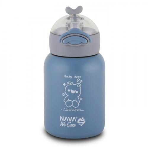 NAVA Θερμός μπουκάλι ανοξείδωτο "We Care" μπλε 350ml 10-110-002