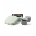 ΠΛΗΡΟΦΟΡΙΕΣΔοχείο φαγητού 15x15cm από ανοξείδωτο ατσάλι με2 δοχεία σιλκόνης 7x7cm, , Συσκευασία σε κουτί με παράθυρο