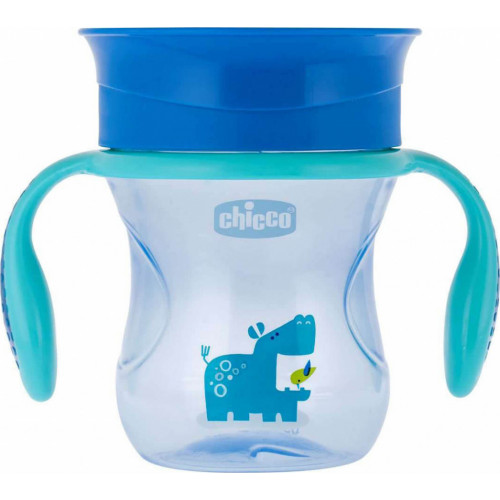 ΚΥΠΕΛΛΟ ΕΚΠΑΙΔΕΥΣΗΣ ΜΕ ΛΑΒΕΣ CHICCO PERFECT CUP ΜΠΛΕ 12Μ+ 200ml F04-06951-20-01-BLUE