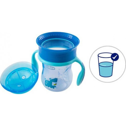 ΚΥΠΕΛΛΟ ΕΚΠΑΙΔΕΥΣΗΣ ΜΕ ΛΑΒΕΣ CHICCO PERFECT CUP ΜΠΛΕ 12Μ+ 200ml F04-06951-20-01-BLUE