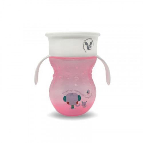 ΚΥΠΕΛΛΟ 360° ΜΕ ΛΑΒΕΣ CANGAROO MAGIC CUP 270ml PINK 3800146265298