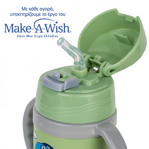 NAVA Θερμός μπουκάλι ανοξείδωτο "We Care" πράσινο 300ml 10-113-003