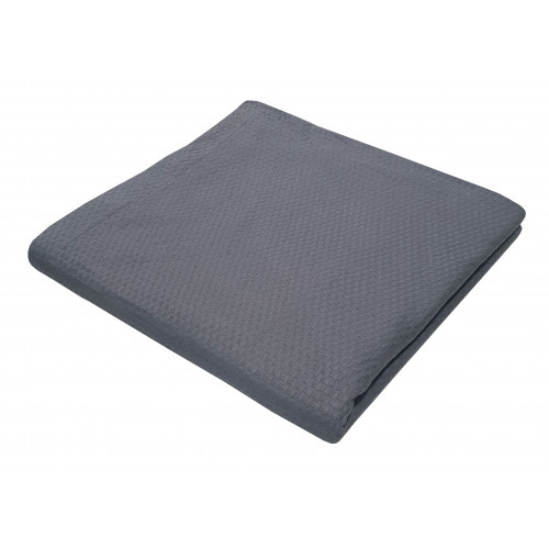 Κουβέρτα Πικέ Le Blanc Sanforized Cotton 100% Υπέρδιπλη 240x260 Grey