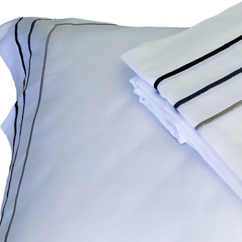 Παπλωματοθήκη Cotton Satin Plain Line TC310 Cotton 100% Three Lines 170x250