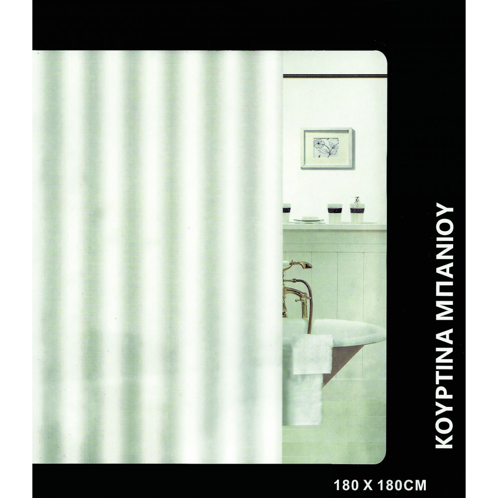 1 Κουρτίνα Μπάνιου Αδιάβροχη Polyester 100% 180x180Χρώμα: WhiteΣύνθεση: POLYESTER 100%