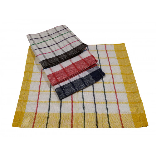 Σετ Ποτηρόπανα 4τεμ.ΚΟΜΒΟΣ Υφαντό 100% Cotton 40x60 Διάφορα Χρώματα