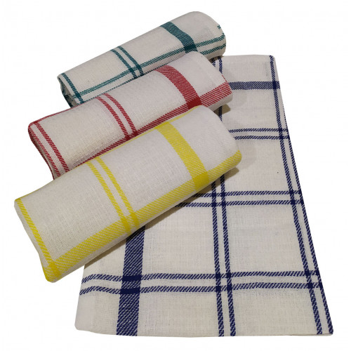 Σετ Ποτηρόπανα 4τεμ.ΚΟΜΒΟΣ Πικέ 100% Cotton 45x65 Squares Διάφορα Χρώματα