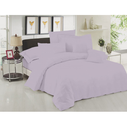 Σετ Σεντόνια Le Blanc Premium Cotton 100% Light Mauve Υπέρδιπλα με λάστιχο 160x200+33