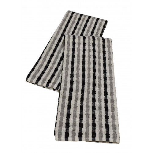 Σετ Ποτηρόπανα 2τεμ.ΚΟΜΒΟΣ πετσετέ 100% Cotton BASIC 40x60 Black