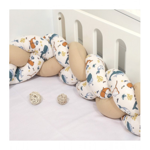 Baby Oliver des.189 πλεξούδα Φαλαινίτσα Μπεζ τριπλή 20χ200 100% Βαμβάκι