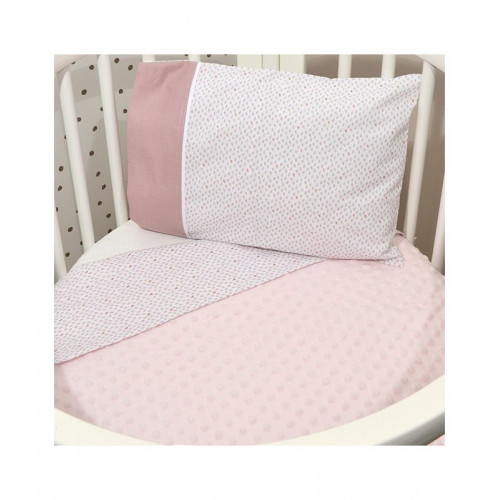 Baby Oliver Des.402 Minky Κουβέρτα Κούνιας Διπλής Όψης Σάπιο Μήλο 100x150