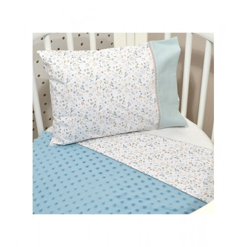 Baby Oliver Des.403 Minky Κουβέρτα Αγκαλιάς Διπλής Όψης Μέντα 75x95