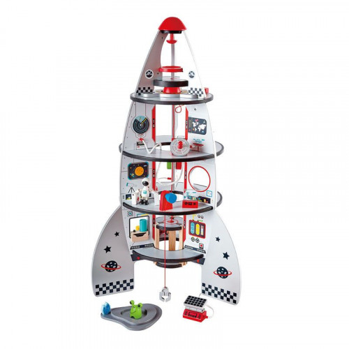 Hape Early Explorer Ξύλινο Διαστημόπλοιο Four-Stage Rocket Ship (E3021A)