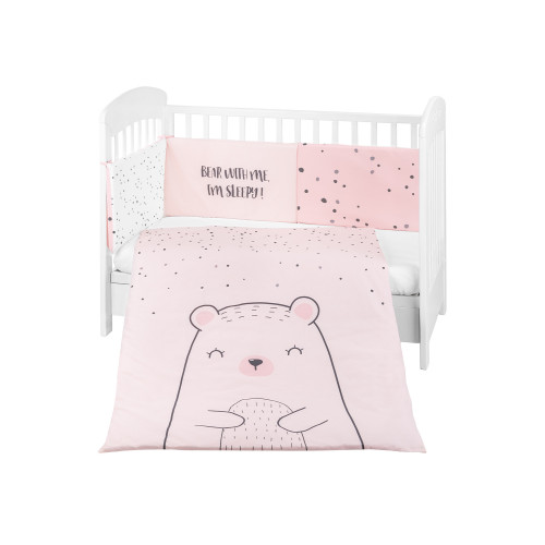 KIKKA ΣΕΤ ΠΡΟΙΚΑΣ ΚΟΥΝΙΑΣ 2 ΤΜΧ 60/120 BEAR WITH ME PINK 41101020113