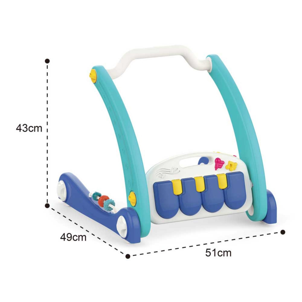 BEBE STARS ΓΥΜΝΑΣΤΗΡΙΟ - ΠΕΡΠΑΤΟΥΡΑ PIANO HAPPY 2in1 BLUE.