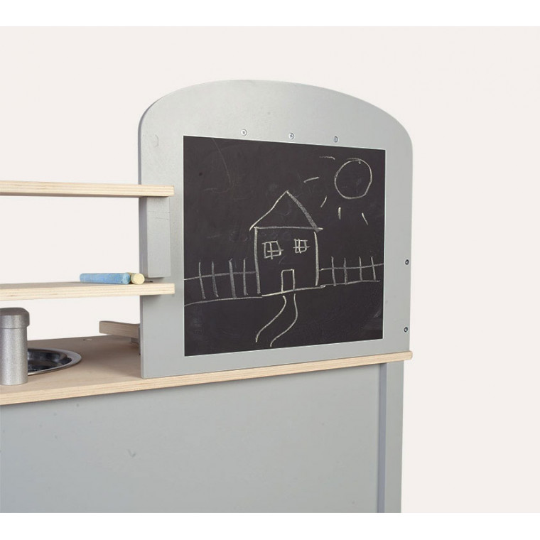 JABADABADO ΞΥΛΙΝΗ ΠΑΙΔΙΚΗ ΚΟΥΖΙΝΑ ΜΕ ΚΑΤΣΑΡΟΛΙΚΑ ΓΚΡΙ.