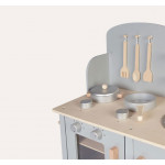 JABADABADO ΞΥΛΙΝΗ ΠΑΙΔΙΚΗ ΚΟΥΖΙΝΑ ΜΕ ΚΑΤΣΑΡΟΛΙΚΑ ΓΚΡΙ.