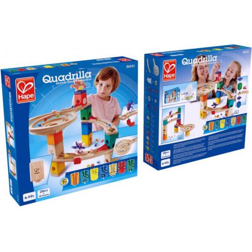 Hape Quadrilla Marble Run Ξύλινο Race To The Finish-58Τμχ (E6021A).