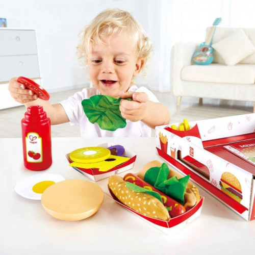 HAPE PLAYFULLY DELICIOUS ΞΥΛΙΝΟ ΣΕΤ FAST FOOD E3160