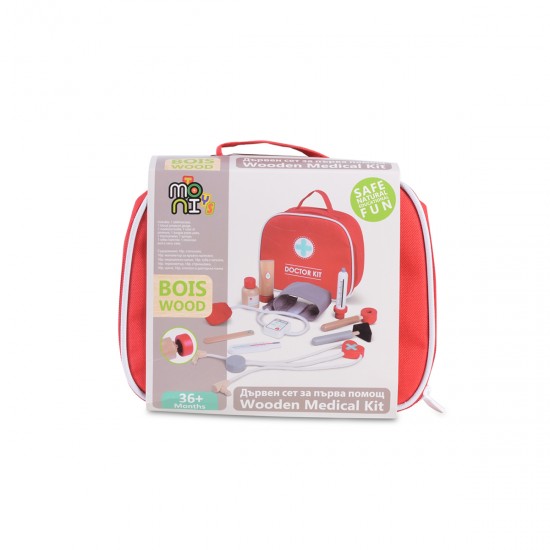 Χαρακτηριστικά Προϊόντος:Ξύλινο Σετ Γιατρου της MONI Toys.