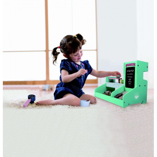 ΞΥΛΙΝΗ ΚΑΦΕΤΙΕΡΑ ΤΗΣ ΣΕΙΡΑΣ MONI TOYSΓια ηλικία 36+ μηνώνΠεριλαμβάνει: μηχανή espresso, πάγκο, γλυκίσματα, σφολιάτεςΔιαστάσεις στο κουτί: 35.