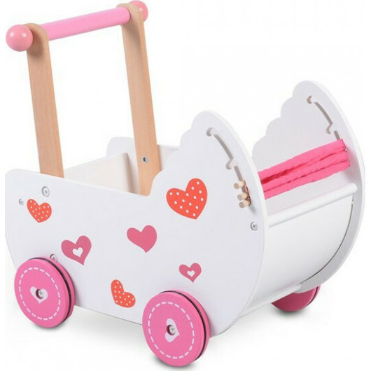 Ξύλινο Καροτσάκι για Κούκλες MONI Toys.