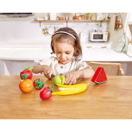 Hape Healthy Fruit Playset Σετ Υγιεινής Διατροφής Φρούτα 9 Τεμ E3171A