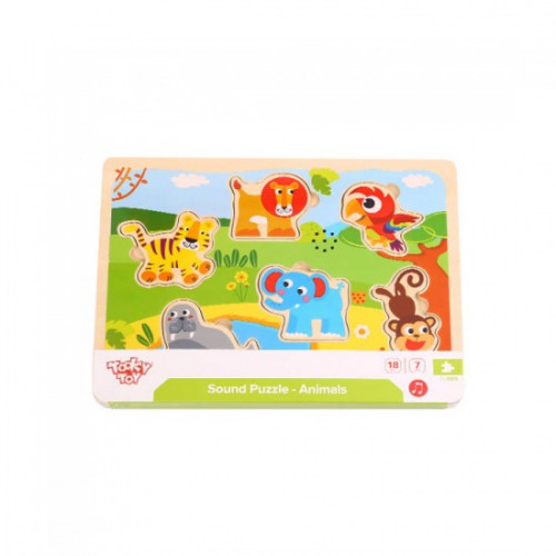 TOOKY TOY TL065 ΞΥΛΙΝΟ ΠΑΙΧΝΙΔΙ ΠΑΖΛ ΜΕ ΗΧΟ ΖΩΑΚΙΑ 6970090042577