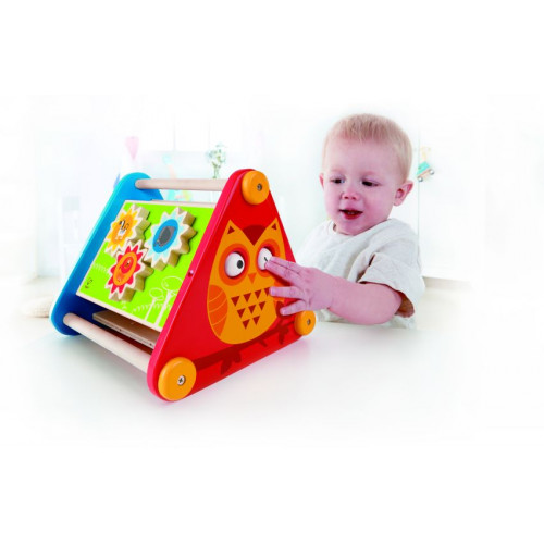Hape Take Along Activity Box Φορητό Κουτί Δραστηριοτήτων Με μπάλες Τουβλάκια Χρωματιστούς Λαβύρινθους Κίνηση και Καθρέπτη 1Τεμ E0434