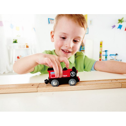 Hape Battery Powered Engine No.1 Βαγόνι Με Φως και Κουμπάκι Για Αλλαγή Κατεύθυνσης 1Τεμ E3703A