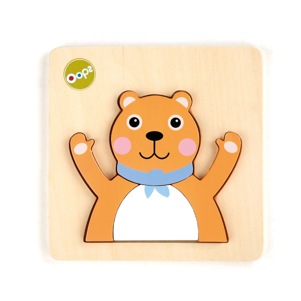 Η φωτογραφία δείχνει OOPS ΞΥΛΙΝΟ ΠΑΖΛ 3D ΑΡΚΟΥΔΑ 12M+.