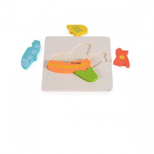 Ξύλινο παζλ Plane Chunky Wooden Puzzle 035 3800146222475