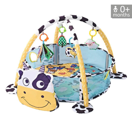  ΓΥΜΝΑΣΤΗΡΙΟ-ΠΑΡΚΟ ΔΡΑΣΤΗΡΙΟΤΗΤΩΝ COW 3 IN 1 BEBE STARS BLUE 100-182