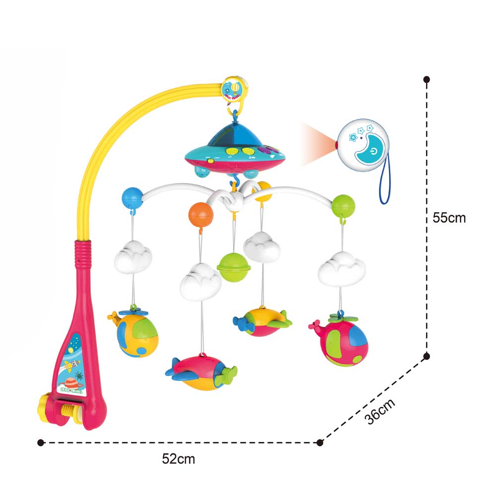 Η φωτογραφία δείχνει BEBE STARS ΜΟΥΣΙΚΟ ΠΕΡΙΣΤΡΕΦΟΜΕΝΟ ΚΡΕΒΑΤΙΟΥ ΜΕ ΠΡΟΒΟΛΕΑ SPACE.