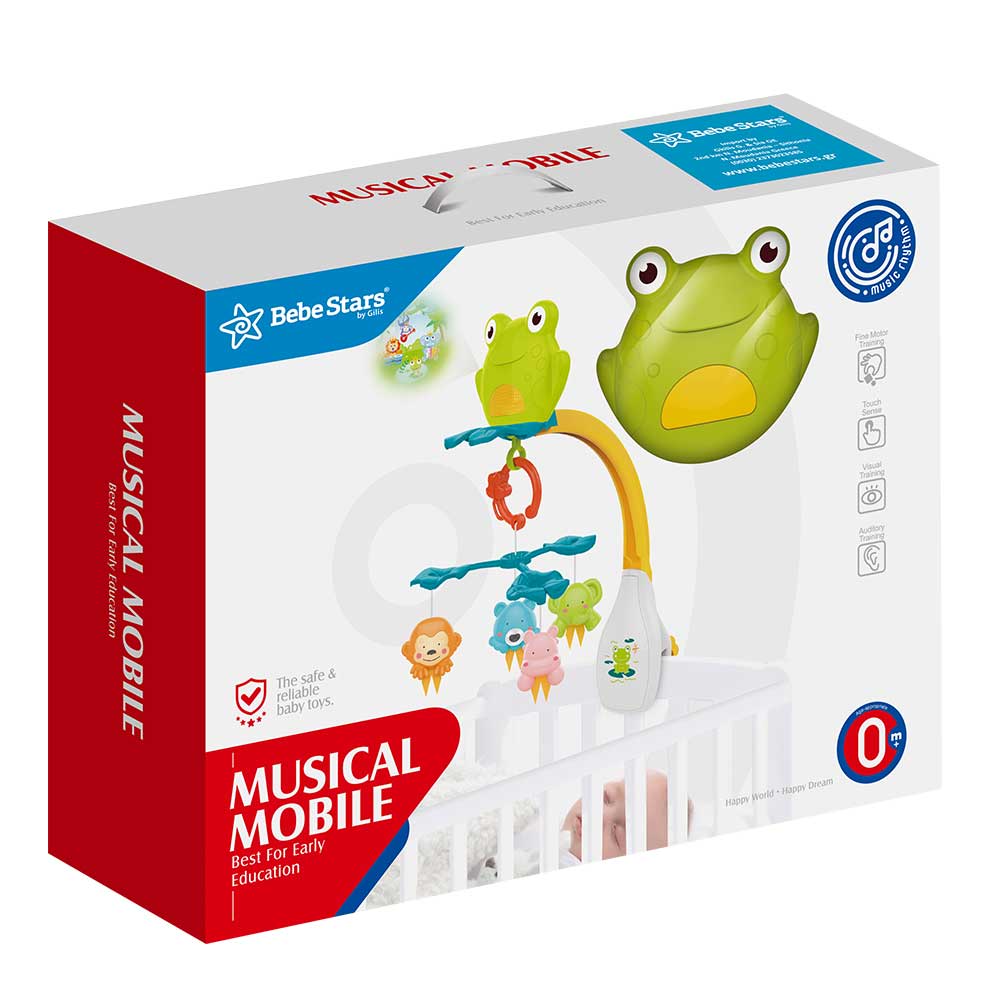 BEBE STARS ΜΟΥΣΙΚΟ ΠΕΡΙΣΤΡΕΦΟΜΕΝΟ ΚΡΕΒΑΤΙΟΥ FROG 861-174 BEBE STARS ΜΟΥΣΙΚΟ ΠΕΡΙΣΤΡΕΦΟΜΕΝΟ ΚΡΕΒΑΤΙΟΥ FROG 861-174