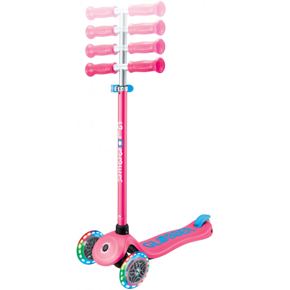 Globber Scooter Primo Plus Lights Fuchsia (442-610-4).