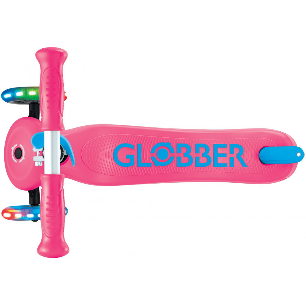 Globber Scooter Primo Plus Lights Fuchsia (442-610-4).