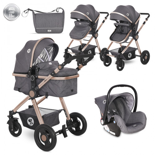 ΠΟΛΥΚΑΡΟΤΣΙ ΜΕ ΚΑΘΙΣΜΑ ΑΥΤΟΚΙΝΗΤΟΥ 3 ΣΕ 1 LORELLI ALEXA SET LUXE BLACK 10021292186D