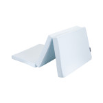 Η φωτογραφία δείχνει Απαλό βρεφικό στρώμα κατασκευασμένο από βαμβακερό υλικό υψηλής ποιότητας.