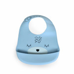 Η φωτογραφία δείχνει Σαλιάρα σιλικόνης κατάλληλη για παιδιά άνω των 4 μηνών.