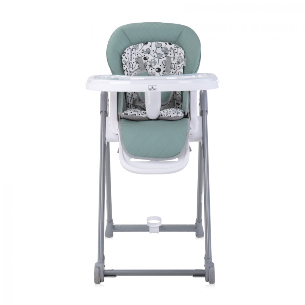 LORELLI ΚΑΡΕΚΛΑΚΙ ΦΑΓΗΤΟΥ HIGH CHAIR PARTY ICEBERG GREEN LEATHER 10100372334 - (ΔΩΡΟ AΞΙΑΣ €6 ΜΠΩΛ ΦΑΓΗΤΟΥ)