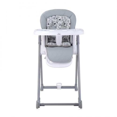 LORELLI ΚΑΡΕΚΛΑΚΙ ΦΑΓΗΤΟΥ HIGH CHAIR PARTY COOL GREY LEATHER 10100372325 - (ΔΩΡΟ AΞΙΑΣ €6 ΜΠΩΛ ΦΑΓΗΤΟΥ)
