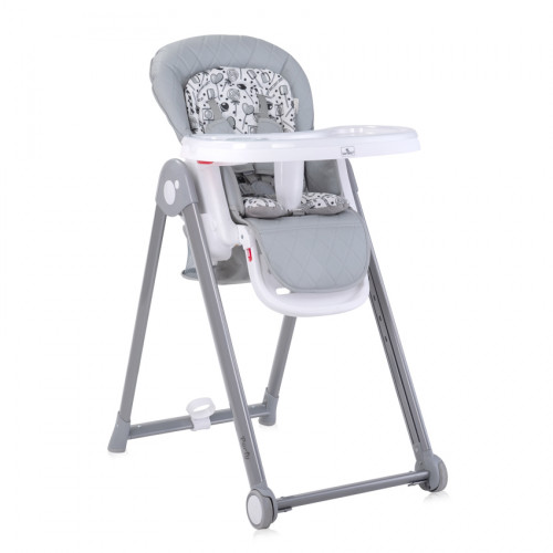 LORELLI ΚΑΡΕΚΛΑΚΙ ΦΑΓΗΤΟΥ HIGH CHAIR PARTY COOL GREY LEATHER 10100372325 - (ΔΩΡΟ AΞΙΑΣ €6 ΜΠΩΛ ΦΑΓΗΤΟΥ)