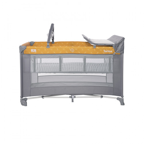 LORELLI ΠΑΡΚΟΚΡΕΒΑΤΟ ΔΥΟ ΕΠΙΠΕΔΩΝ ΜΕ ΑΛΛΑΞΙΕΡΑ TORINO 2 LAYERS PLUS LEMON CURRY FLORAL 10080472215