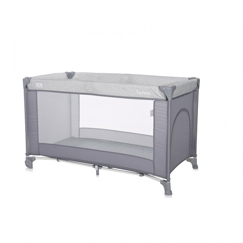 LORELLI ΠΑΡΚΟΚΡΕΒΑΤΟ 1 ΕΠΙΠΕΔΟΥ TORINO 1 LAYER GREY STRIPED ELEMENTS 10080452213