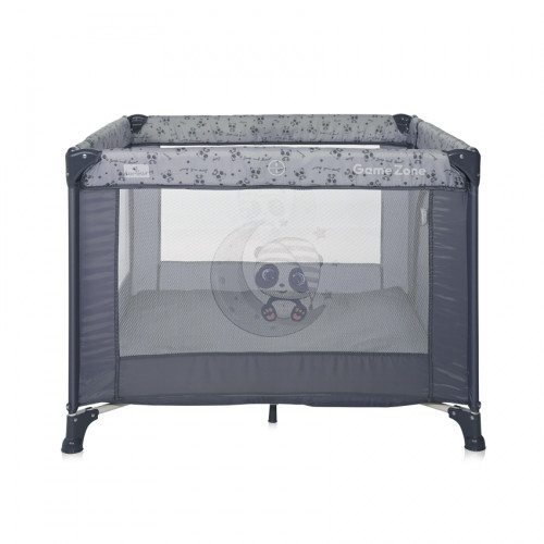 ΠΑΡΚΟΚΡΕΒΑΤΟ LORELLI GAME ZONE 1 ΕΠΙΠΕΔΟΥ 100X100 COOL GREY PANDAS 10080142362