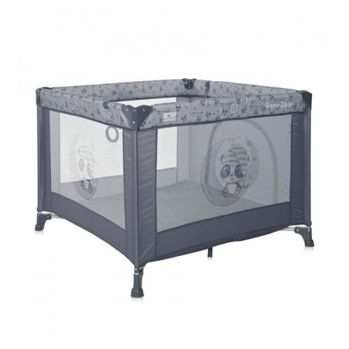 ΠΑΡΚΟΚΡΕΒΑΤΟ LORELLI GAME ZONE 1 ΕΠΙΠΕΔΟΥ 100X100 COOL GREY PANDAS 10080142362