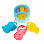 Moni toys βρεφικο παιχνίδι-κλειδί αυτοκινήτου με κουμπιά μουσικής, φώτα και ήxους αυτοκινήτουΛειτουργεί με μπαταρίες 2 x 1.