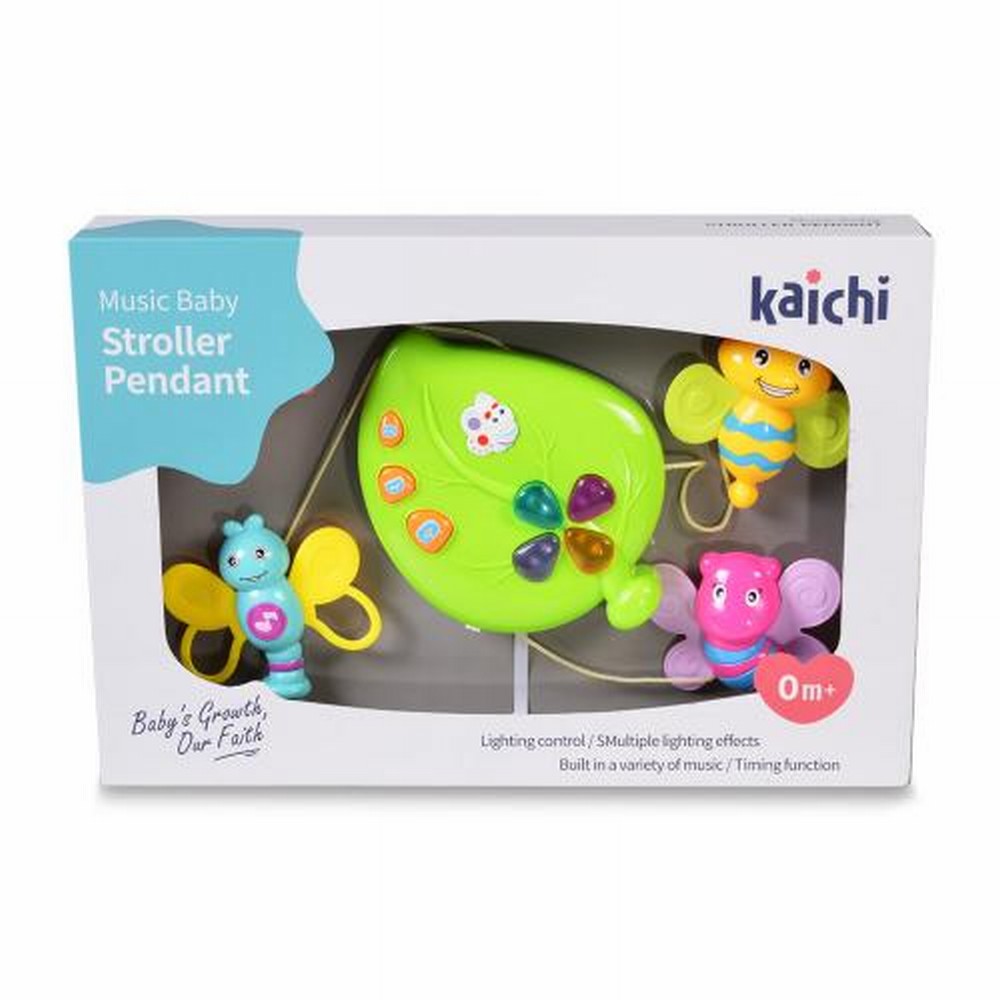 Η φωτογραφία δείχνει Παιχνίδι της εταιρείας Kaichi με δυνατότητα τοποθέτησης στην κούνια ή το καρότσι του μωρού.