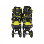 Ρυθμιζόμενο σετ inline πατίνια μετασχηματιζόμενα και κατάλληλα για παιδιά ηλικίας άνω των 3 ετών και βάρους έως 60 κιλά.